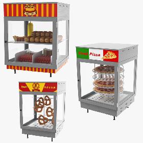 Food Display Collection 3D Model 3D model